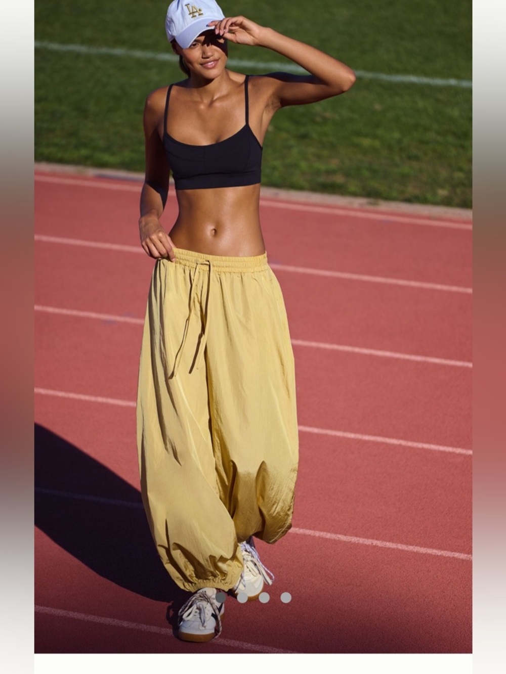 Daily Practice Balloon Pants-Straw-S-NWT
